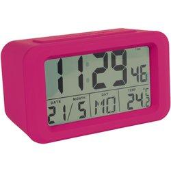 Reloj despertador led rosa