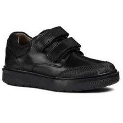 Zapatos Geox J Riddock de piel con cierre táctil para niños 10 UK negro