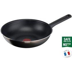 Sartén Wok Antiadherente Tefal Bistro Titanium (28cm) Lavavajillas Apto para horno Sin PFOA Marrón