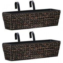 2 PC Flowerboxes en Brown Wrecked Hyacinth