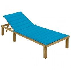 Tumbona VIDAXL Azul Madera (200x70x77 cm)