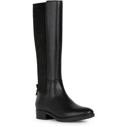 Geox Botas de becerro de cuero D Felicity D para mujer/señoras 4 UK negro