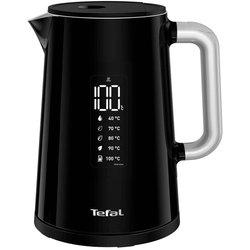 Hervidor eléctrico inalámbrico Tefal KO8528 con pantalla digital seguro al tacto (1.0L) 6 Tazas 1800W Negro