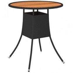 Mesa de comedor VIDAXL Negro Poli Ratán (70x73 cm)