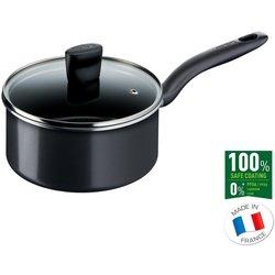 Cacerola Antiadherente De Inducción De Titanio START'EASY Tefal (18cm, 2.0L) Lavavajillas Apto para horno Sin PFOA Negro