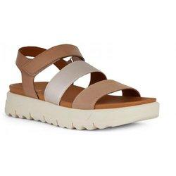 Geox Womens/Ladies D Xand 2.1S B Patent Leather Sandals 3 UK beige