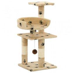 Árbol para Rascar Gatos en Sisal 65 cm Patas Beige Impresas