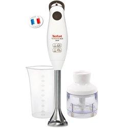 Batidora de mano Tefal HB1021 Turbomix Plus (800ml) Beaker & Mini Chopper 2 Hojas Acero Inoxidable 350W Blanco