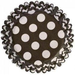 Estuches para muffins y cupcakes de lunares (Paquete de 54) One Size blanco/negro