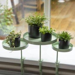 Esschert Design Bandeja para plantas con abrazadera redonda verde M