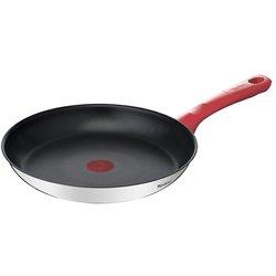 Sartén Antiadherente De Inducción De Acero Inoxidable Tefal Edition Roja (20~30cm) Lavavajillas Apto para horno Sin PFOA Plata