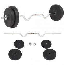 vidaXL Set de pesas 30 kg