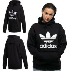 adidas Trefoil Hoodie, Sudadera negra Mujer