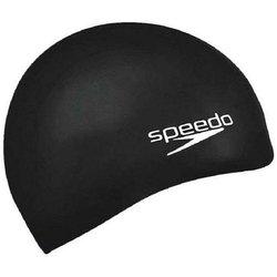 Speedo-Gorro de Natación Speedo PLAIN FLAT Negro Silicona