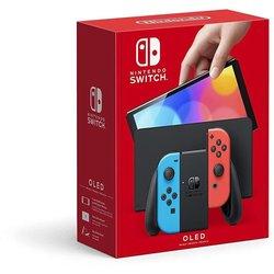 Nintendo Switch - Conjunto modelo OLED azul neón/rojo neón rojo/azul