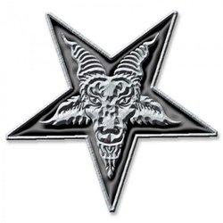 Pentagram The Devil Badge One Size plata