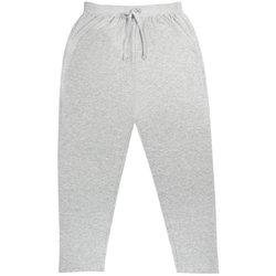 Pantalones de estar por casa de pierna recta lisos para hombre XXL gris