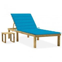 Tumbona VIDAXL Azul Madera (200x70x77 cm)