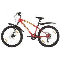 Bicicleta De Montaña 21 Velocidades 26 Inch Rueda 36 Cm Rojo Vidaxl