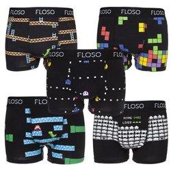 Calzoncillos bóxer de juegos retro para hombre FLOSO (5 pares) S