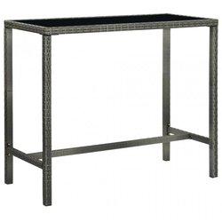 Mesa alta de cocina VIDAXL Gris Poli Ratán (130x60x110 cm)