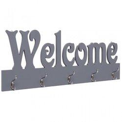 WELCOME Colgador de pared gris 74x29,5 cm