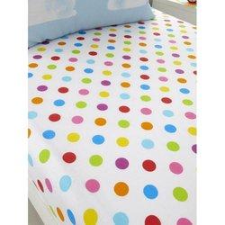 Juego de sábanas bajeras Sunny Rainbow Dots Single negro