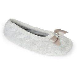 Pantuflas de ballet de terciopelo para mujer/señora 3-4 UK azul oscuro