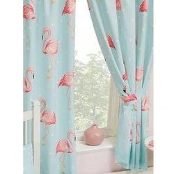 Cortinas de flamencos con forro Fifi (Paquete de 2) 138cm x turquesa pálido