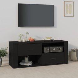 Soporte de TV negro 100x35x40 cm madera multicapa