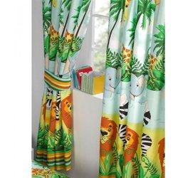 Cortinas forradas Jungle-Tastic (Paquete de 2) 138cm x negro