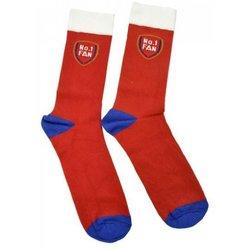 Calcetines con escudo de abanico n.º 1 para niños/niños 4 UK azul oscuro/rojo