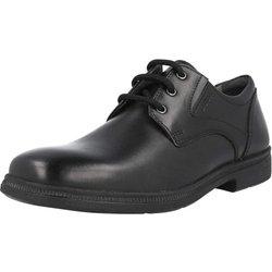 Geox Federico Zapatos Escolares de Cuero para Niños 1 UK negro