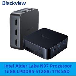 Mini PC BLACKVIEW MP80 (Intel Alder Lake N97 - RAM:16 GB - 512 GB SSD - Home - Intel UHD Graphics) - Negro