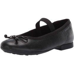 Geox Zapatos escolares para niña de piel plie 1 UK negro