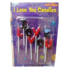 Te Amo Carta Pick Velas One Size rojo/negro