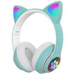 Auriculares orejas de gato bluetooth turquesa