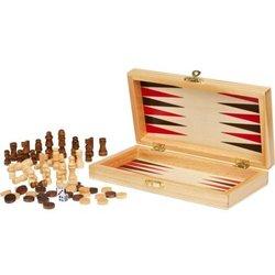 Mugo Wooden 3 in 1 Board Game Set One Size natural