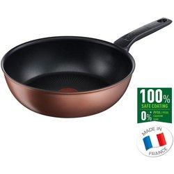 Sartén Wok antiadherente Chef's Touch Full Induction Titanium 2X de Tefal (26cm) Lavavajillas Apto para horno Sin PFOA Marrón