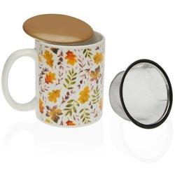 Taza Con Filtro Para Infusiones Versa Aia Hojas Gres