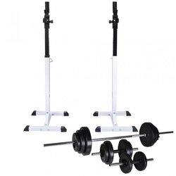 Squat Station con Barbell y Dumbbell Set 30,5 kg