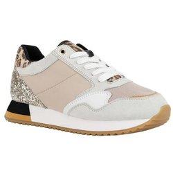 Geox Mujer/Señora Doralea Leather Trainers 8 UK blanco