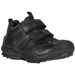 Geox Childrens/Kids J Savage A Zapatos escolares de cuero 10 UK negro