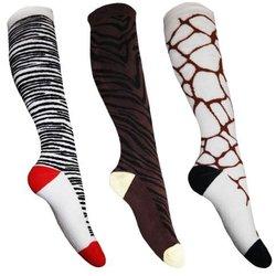 Calcetines Welly con estampado animal para mujer/señoras (3 pares) UK 4-7