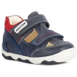 Zapatillas de niño Geox New Balu de piel 3.5 UK azul oscuro/rojo