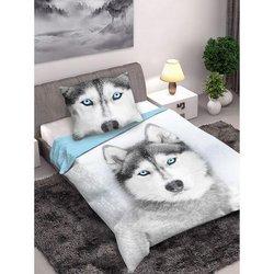 Juego de funda nórdica Husky Single blanco/gris