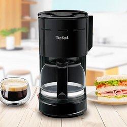 Tefal CM3218 Cafetera de Filtro Permanente Máquina Compacta (0.65L) 6 tazas 600W Negro