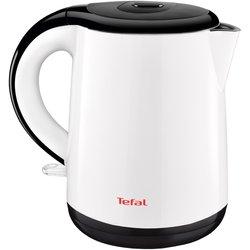 Tefal KO2611 Safe'Tea Hervidor eléctrico inalámbrico de doble capa (1.0L) 6 Tazas 2150W Blanco y Negro