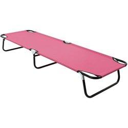 Sunbed plegable de acero rosado