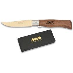 Navaja MAM modelo Filman Duero con bloqueo, de titanio, hoja de acero inoxidable, mango de madera, 14026